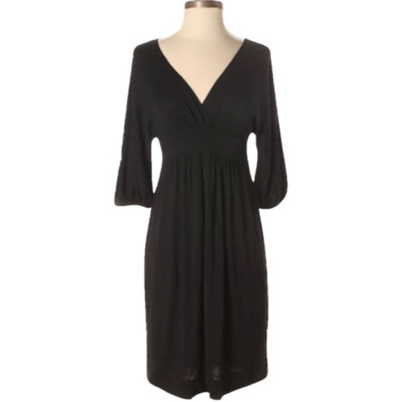 Vince Black V Neck Mini Dress - Picture 1 of 8